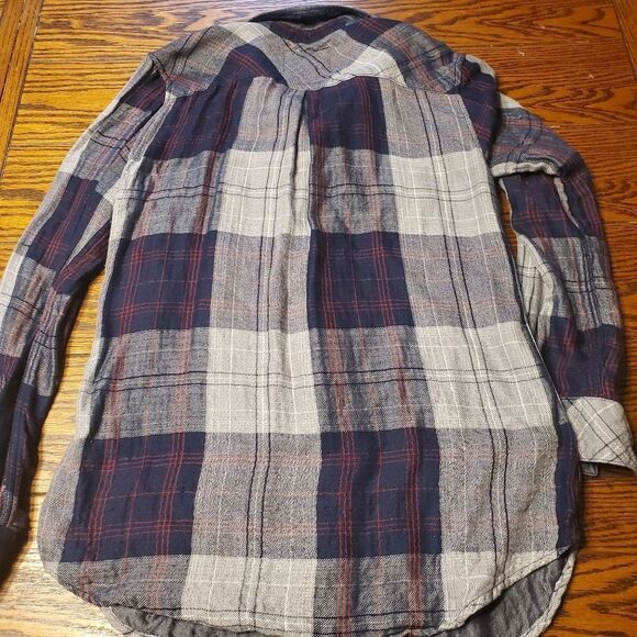 Rails grey,blue &red pinstripe plaid shirt size sm - Picture 4 of 4